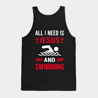 I Need Jesus And Swimming Swim Swimmer Tank Top